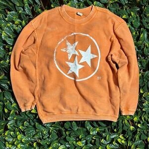 Chica-d Orange Ribbed Crewneck Size Small
